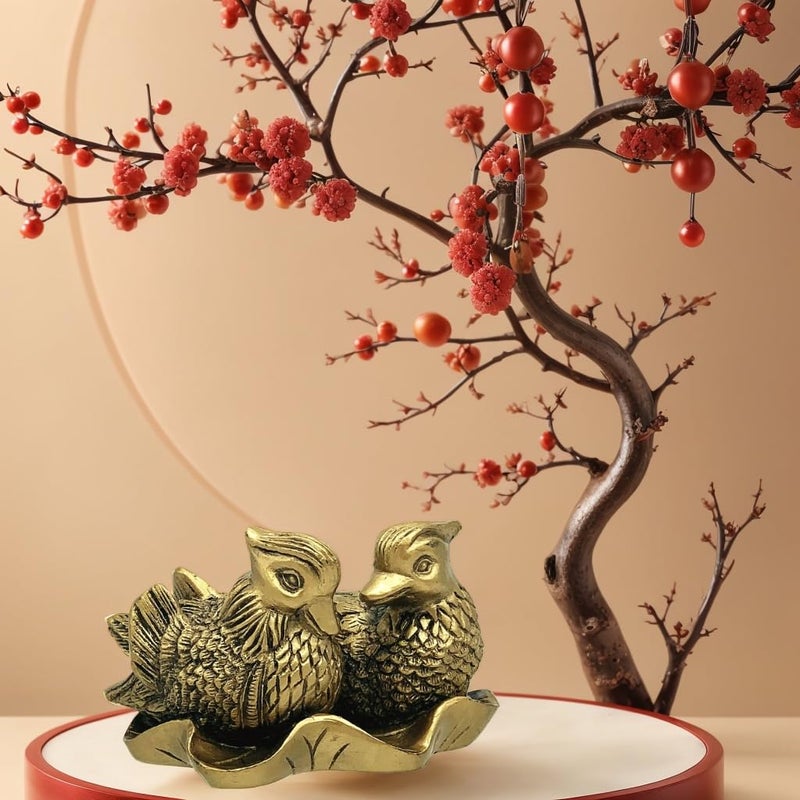Betterdecor Feng Shui Chinese Mandarin Yuan Yang Love Birds Statue Figurine Home Office Decor for Romance and Love - Image 3